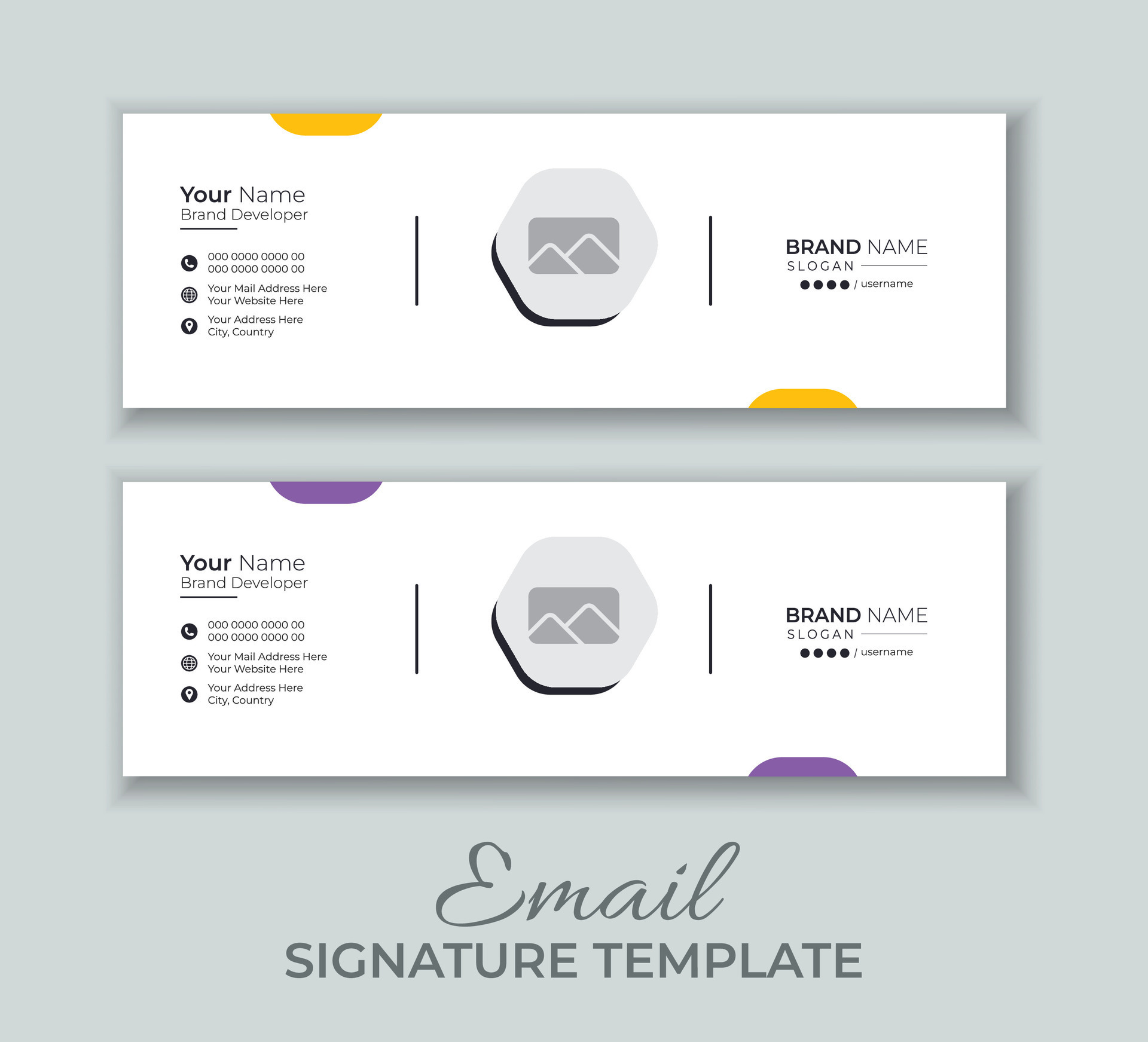 Email signature template design footer template design 37206368 Vector