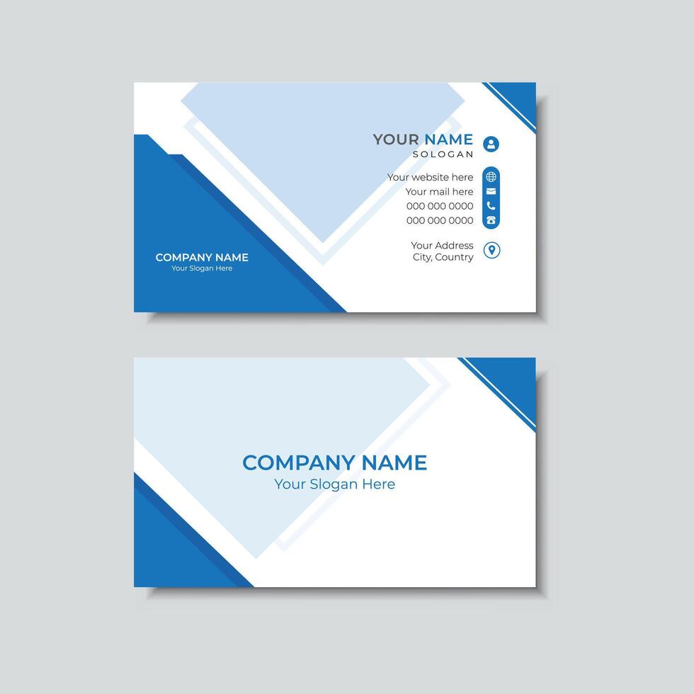 Minimalist business card design vector