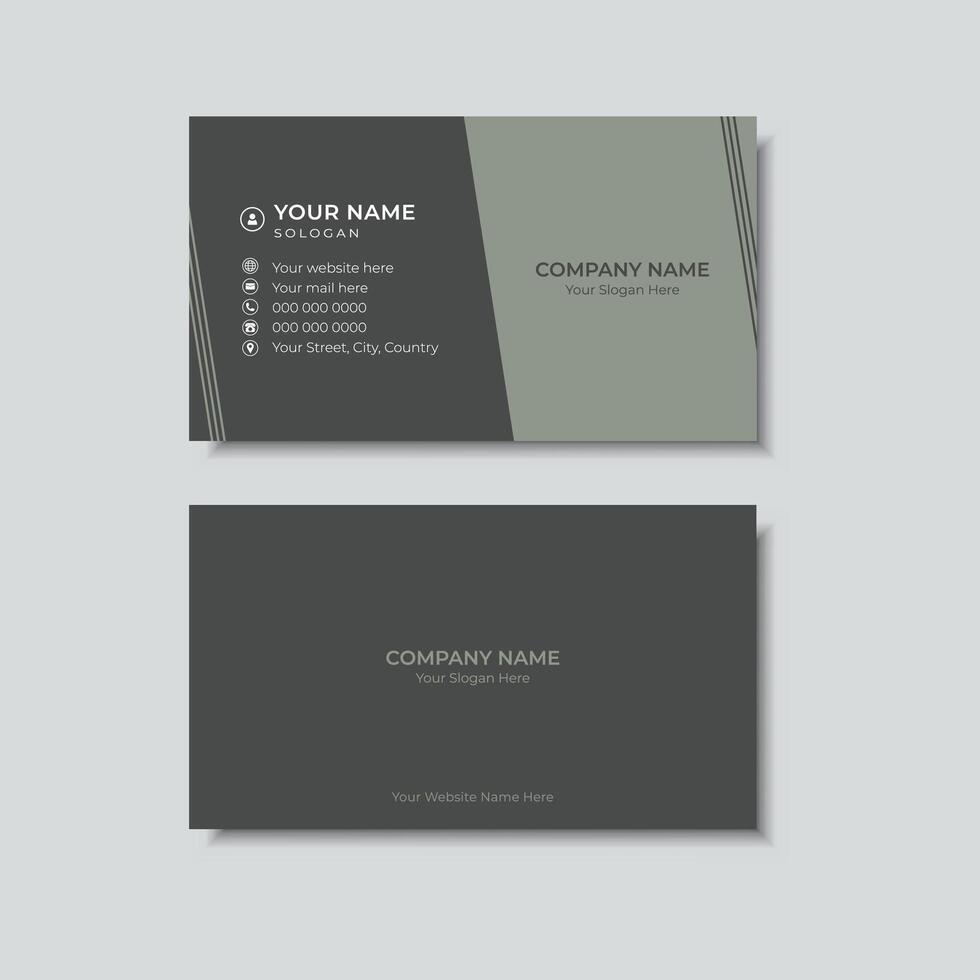 Minimalist business card design vector