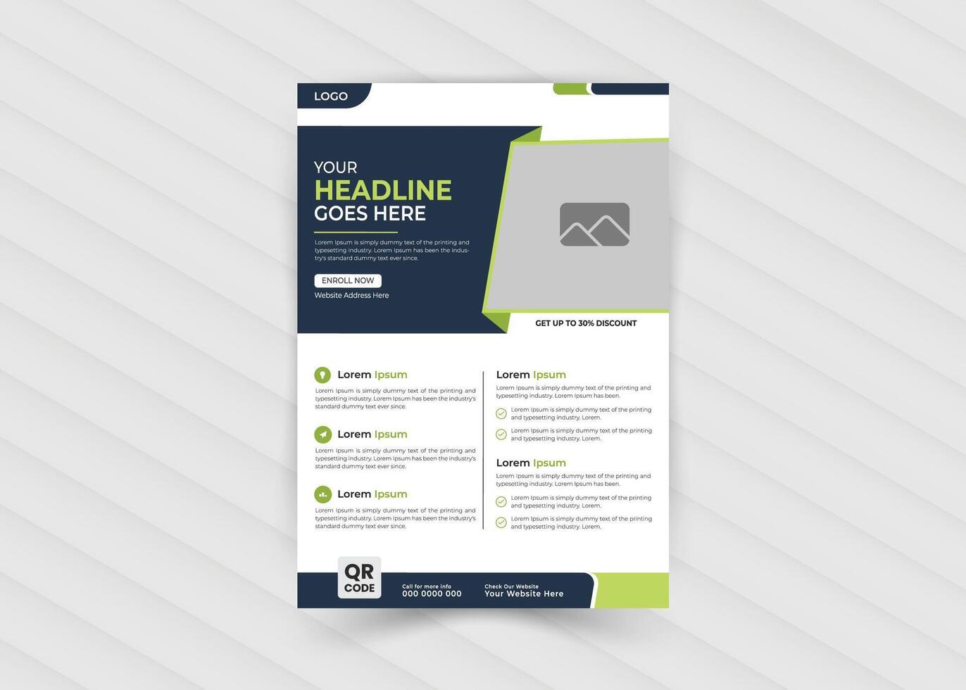 Corporate business flyer template design vector