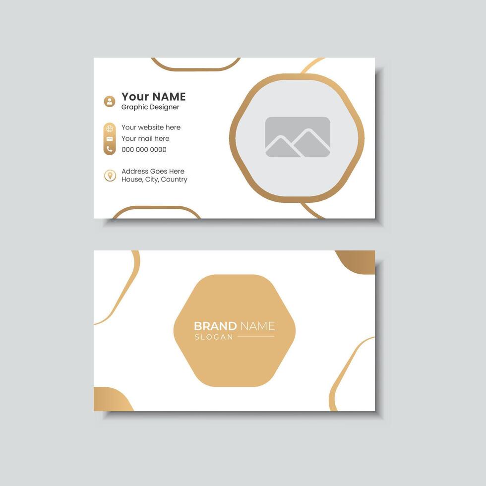 Minimalist business card design vector