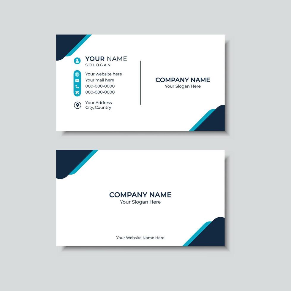 Minimalist business card design vector