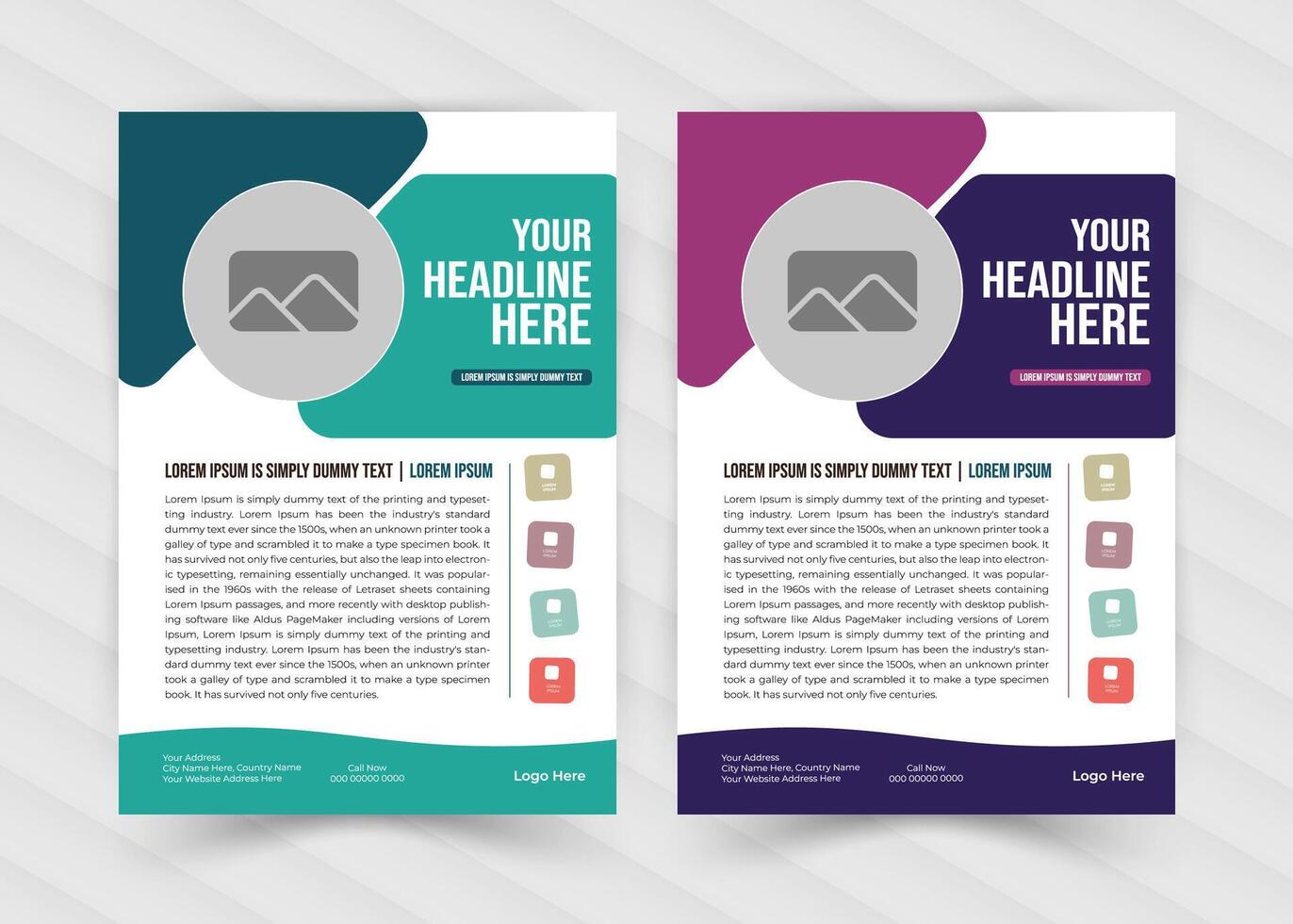 Corporate business flyer template design vector