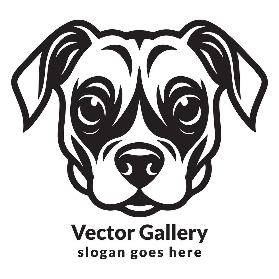 vector cute dog logo