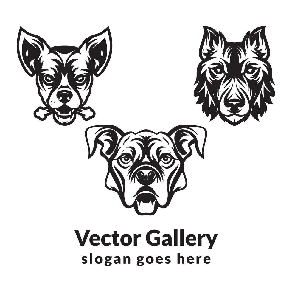 vector cute dog logo