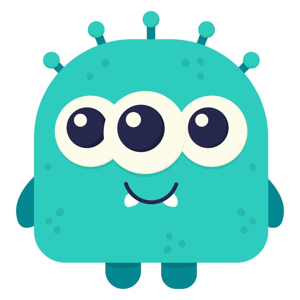 Cute monster. Cartoon character for children. Vector illustration