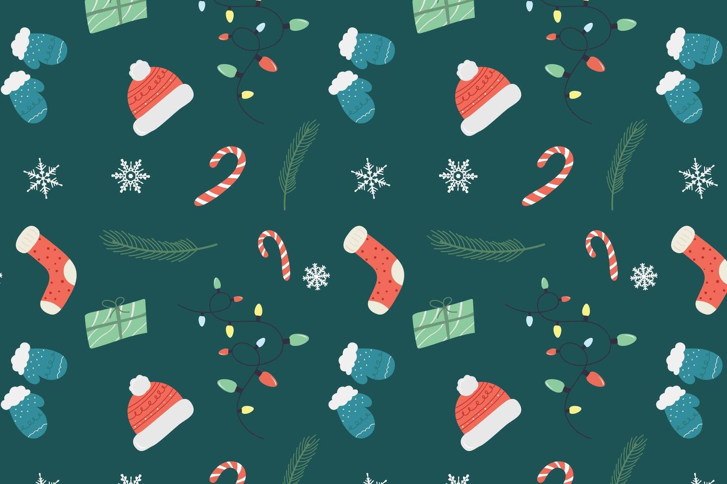 Christmas details winter pattern vector