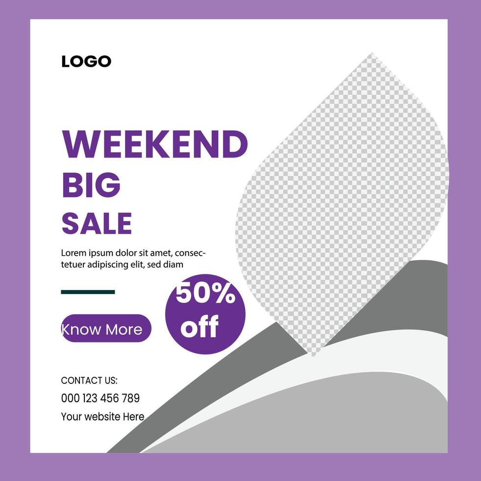 Social Media Sale Design vector
