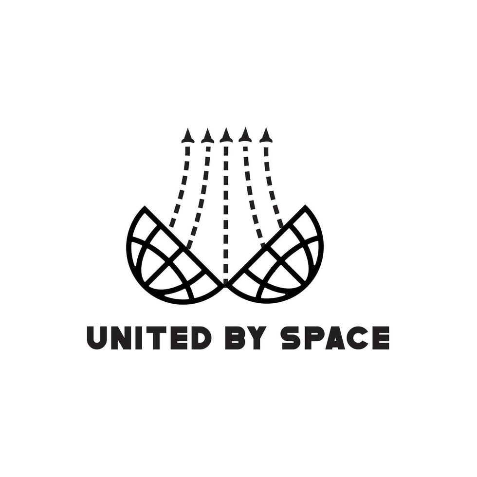 Space Mission Logo Design With Rocket Symbols And Path Vector Design space-mission-logo-design-with-rocket-symbols-and-path-vector-design
