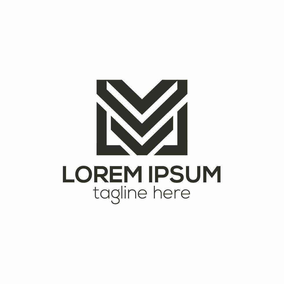 Modern M letter logo, m abstract logo design concept isolated vector template illustration