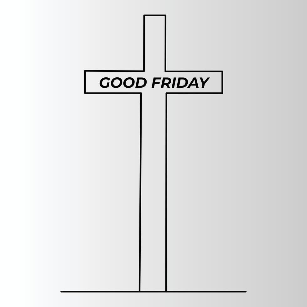 jesus christ sketch good friday continuous single line and easter day cross outline vector art drawing and illustration