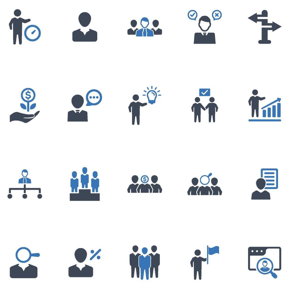 Business and Management Icon Set vector