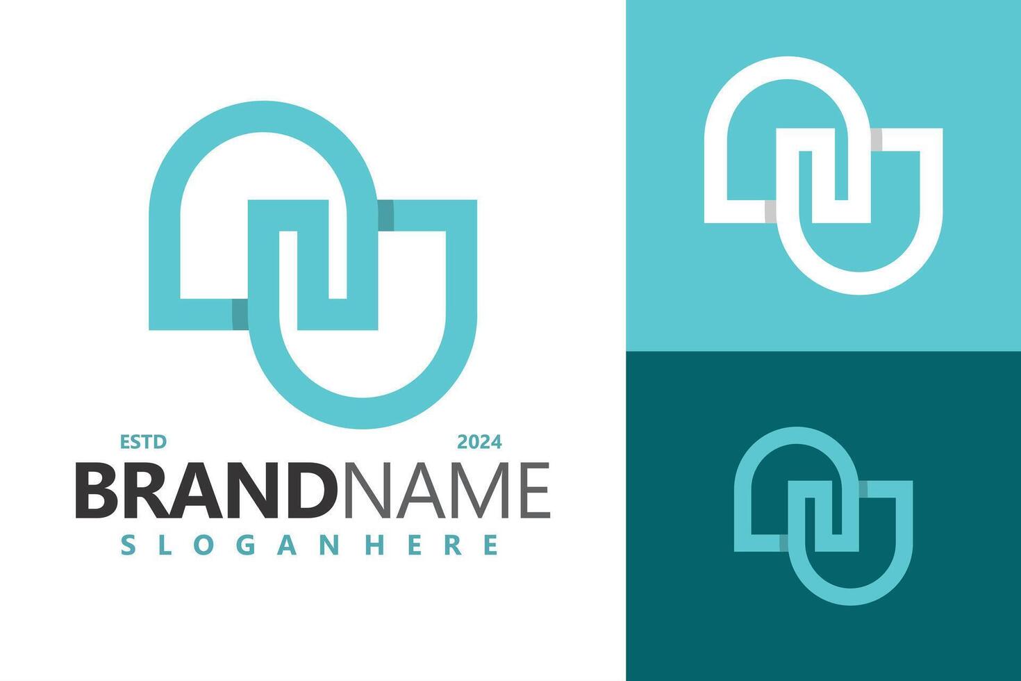 Letter N Elegant Logo Design Vector Template
