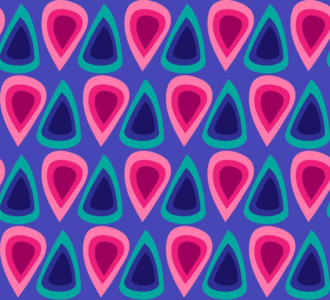 Seamless vector texture in the form of abstract pink patterns on a blue background