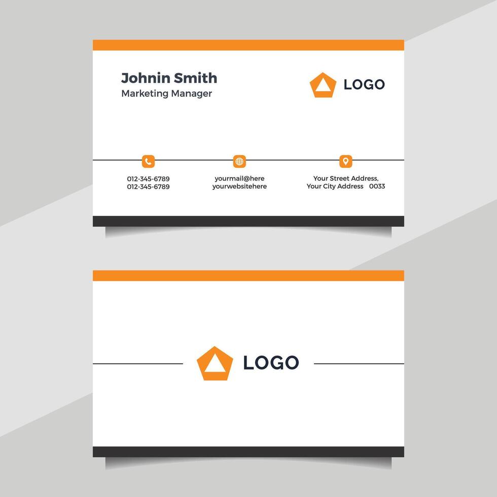 Professional corporate business card design vector