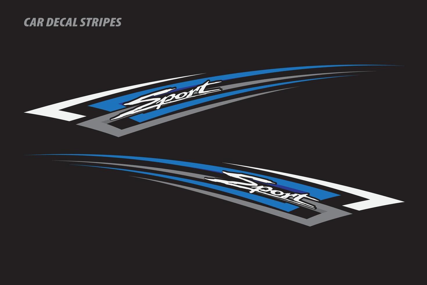 Wrap Design For Car vectors. Sports stripes, car stickers black color. Racing decals for tuning vector