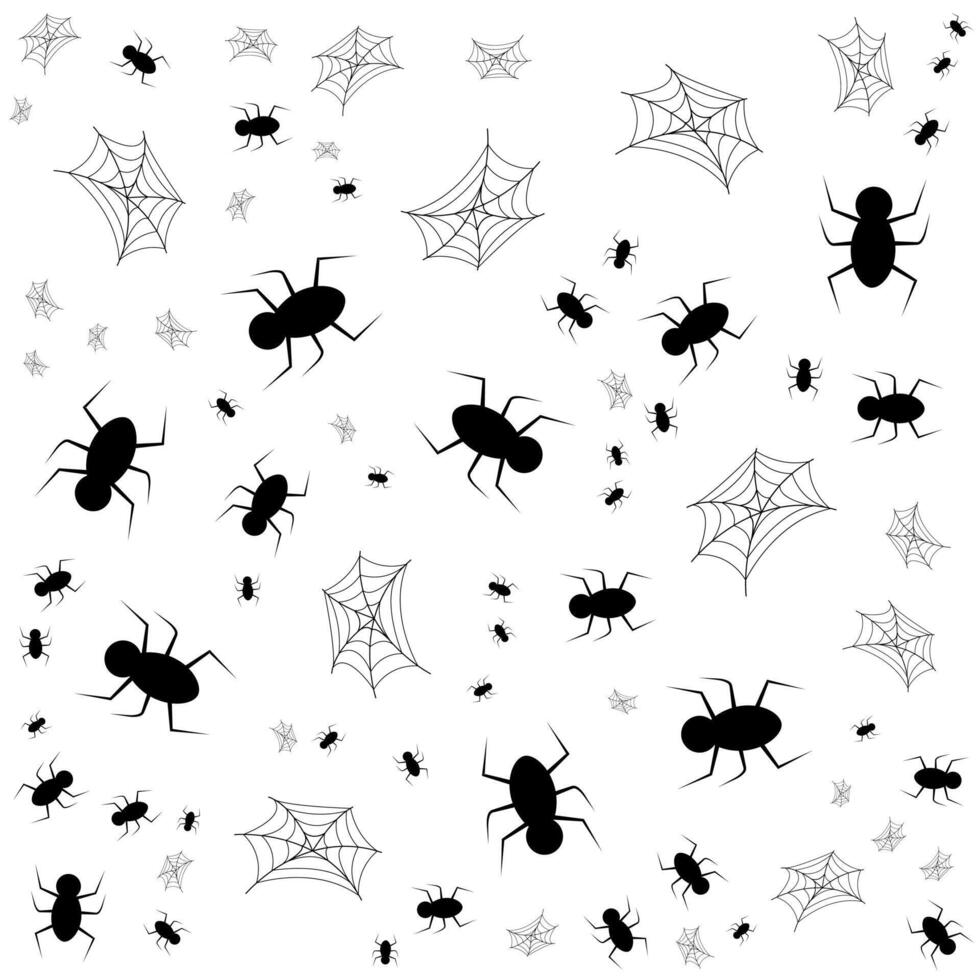 modelo de arañas y araña webs en blanco antecedentes vector