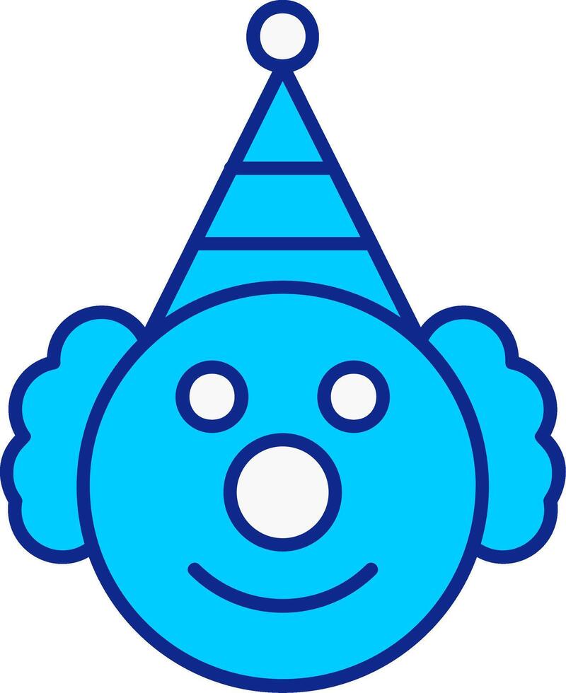 Clown Blue Filled Icon vector