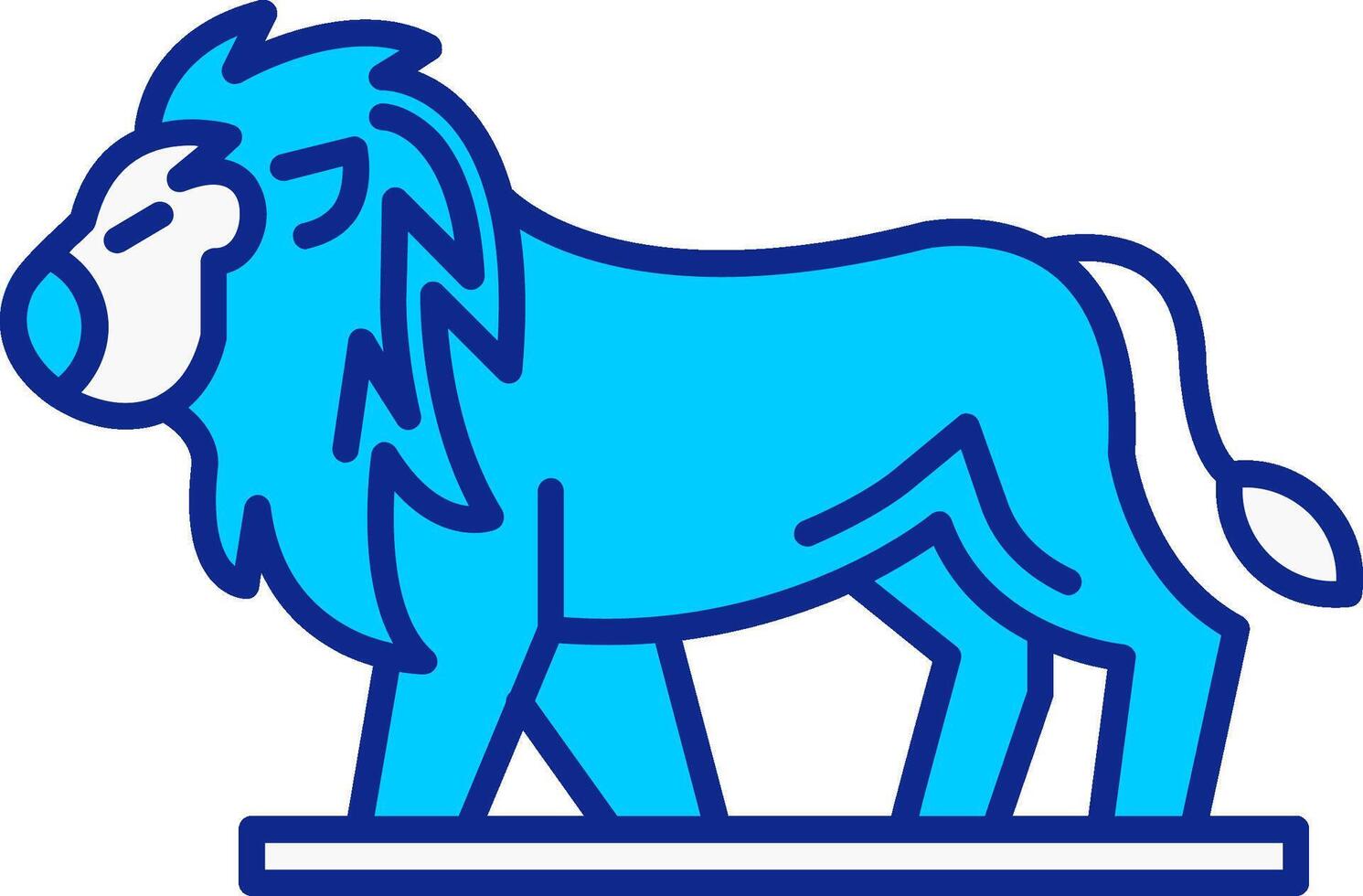 Lion Blue Filled Icon vector