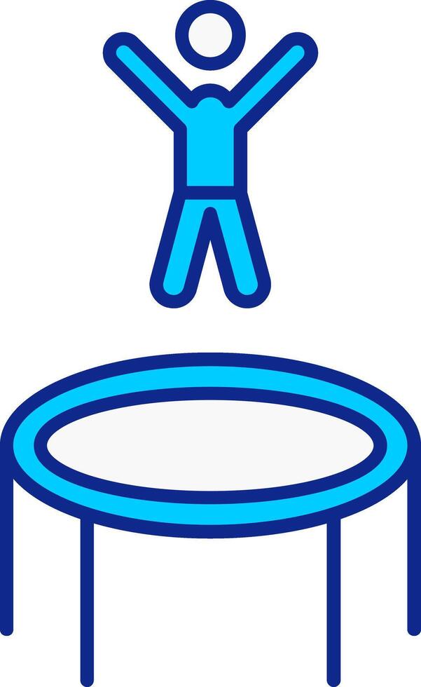 trampolín azul lleno icono vector