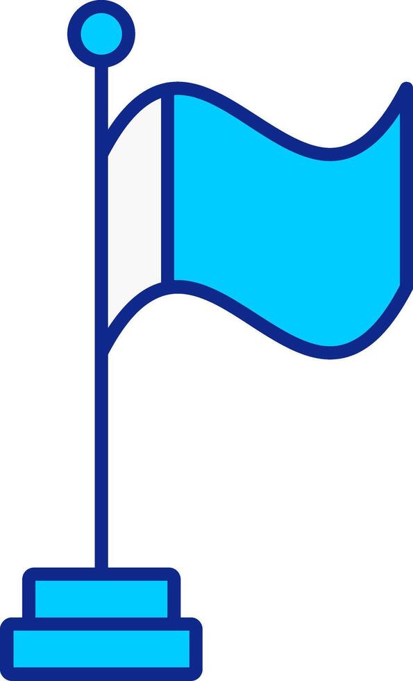 bandera azul lleno icono vector