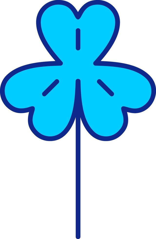 Clover Blue Filled Icon vector