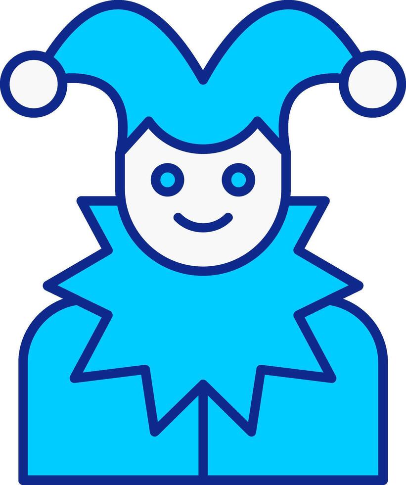 Jester Blue Filled Icon vector