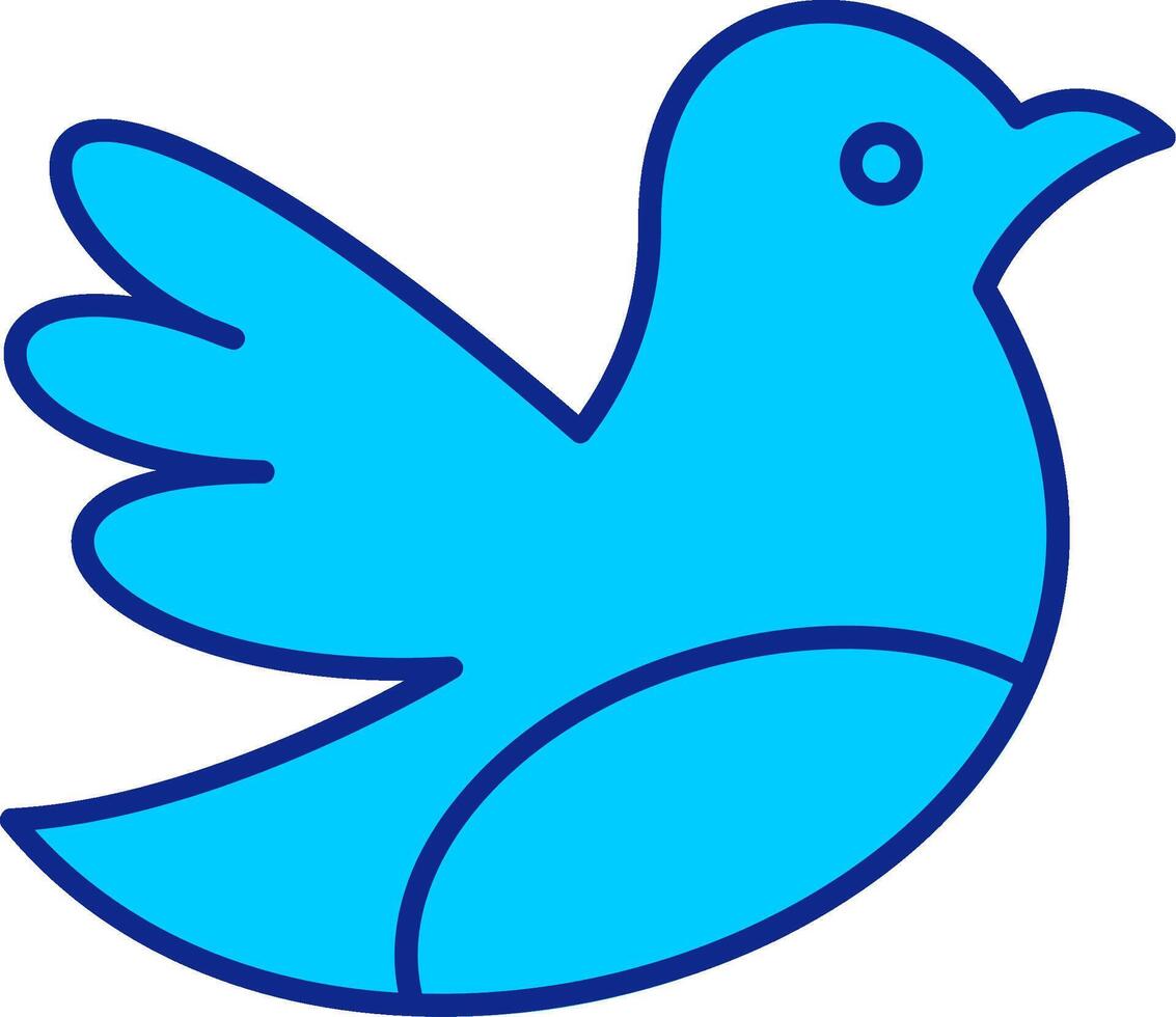 Bird Blue Filled Icon vector