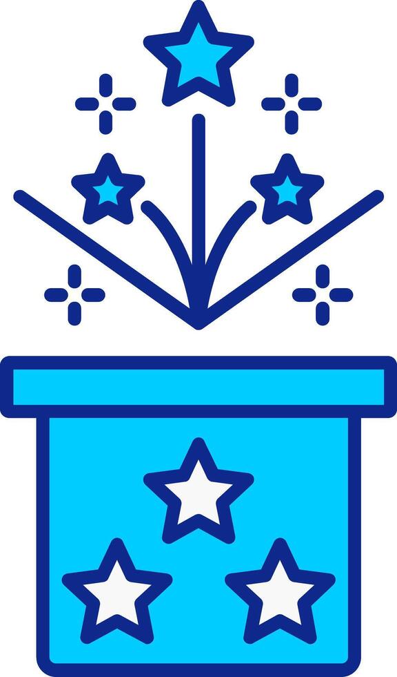 Magic Box Blue Filled Icon vector
