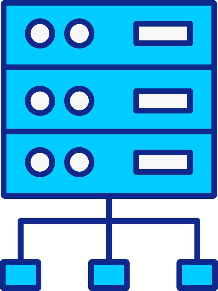 Structured Data Blue Filled Icon vector