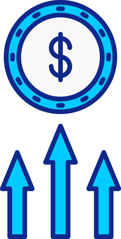 Income Blue Filled Icon vector