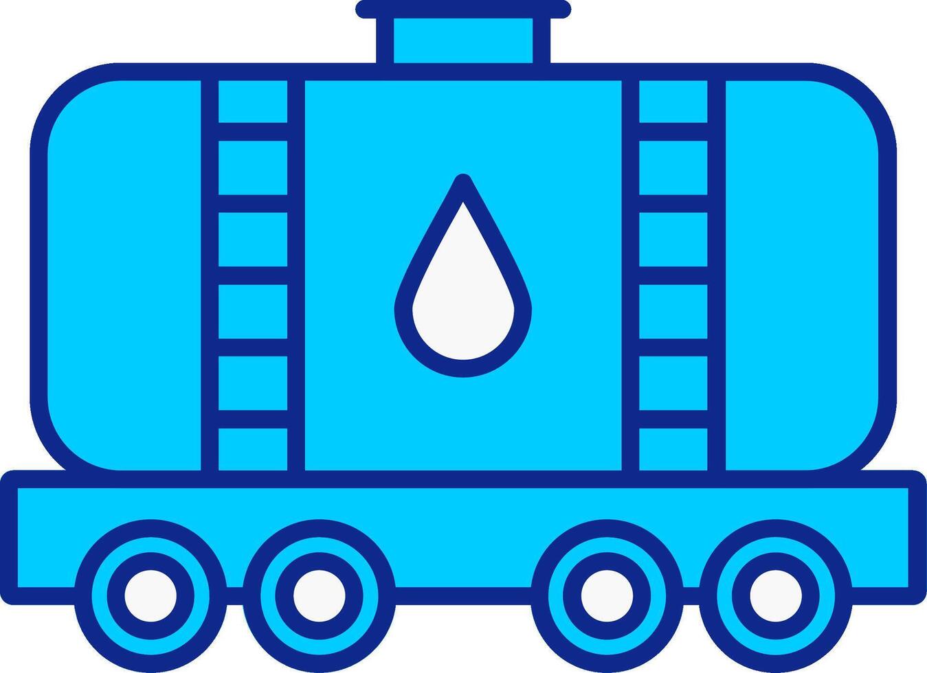 tanque azul lleno icono vector