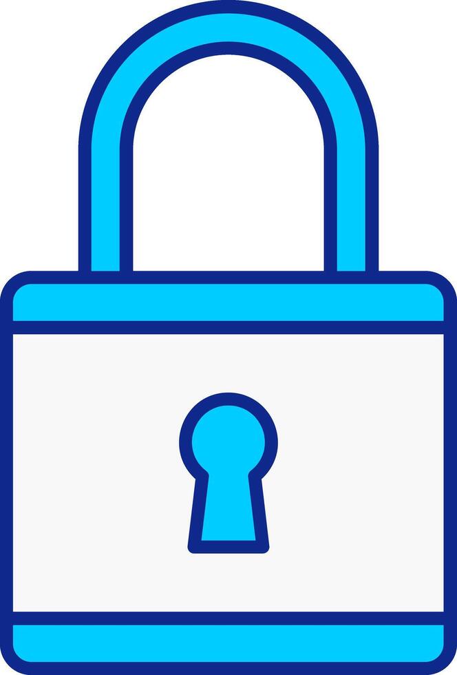 Locked Blue Filled Icon vector
