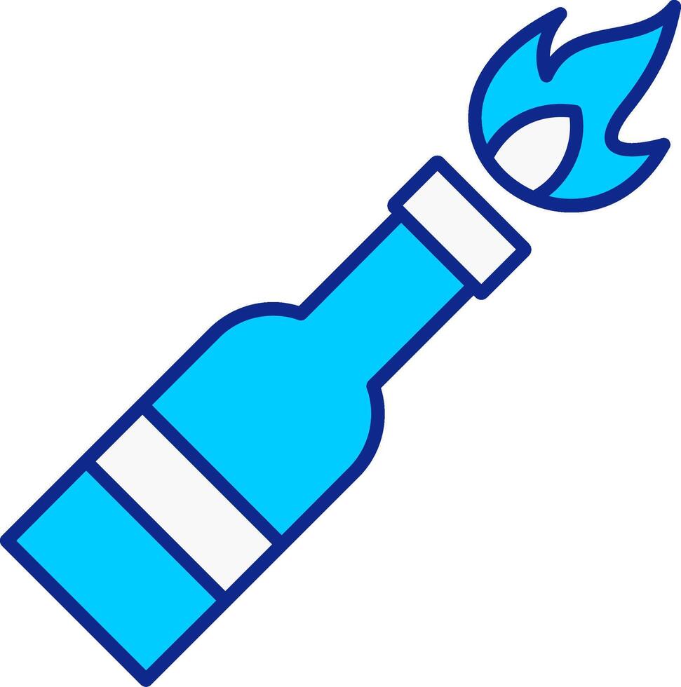 Molotov Blue Filled Icon vector