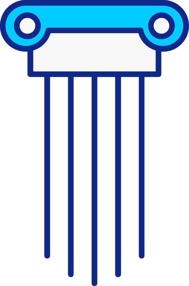 Greek Pillars Blue Filled Icon vector