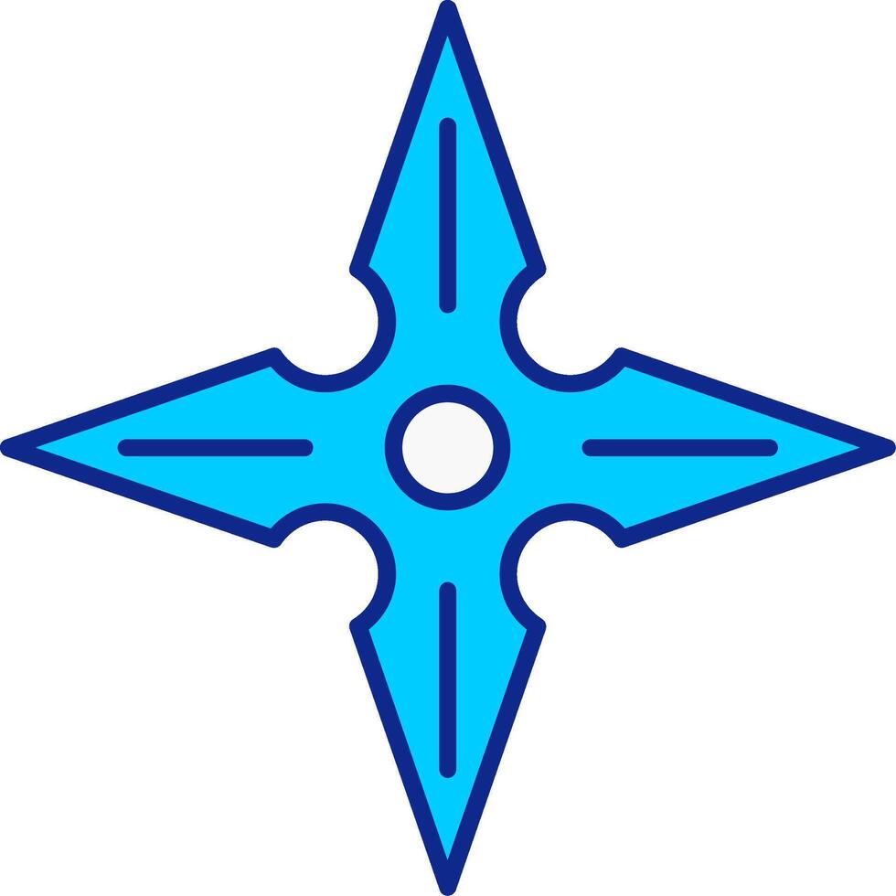 Shuriken Blue Filled Icon vector