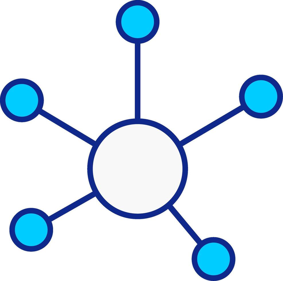 Connection Blue Filled Icon vector