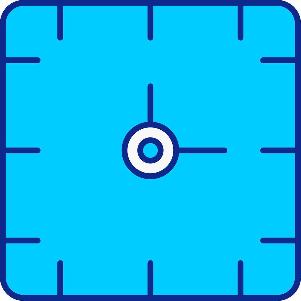 reloj azul lleno icono vector