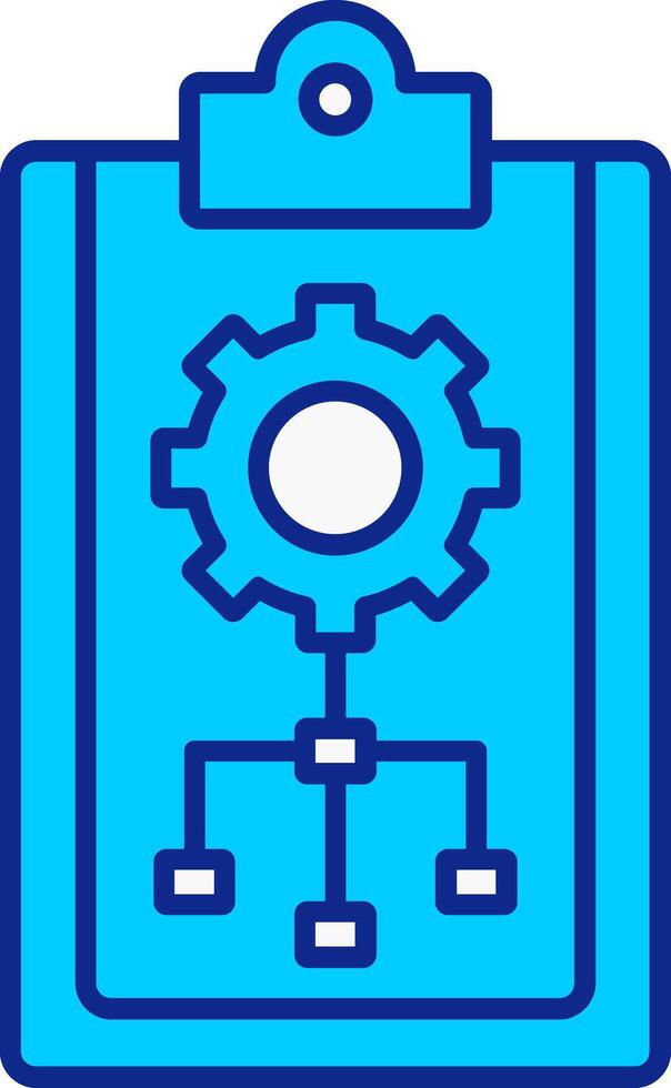 Planning Blue Filled Icon vector