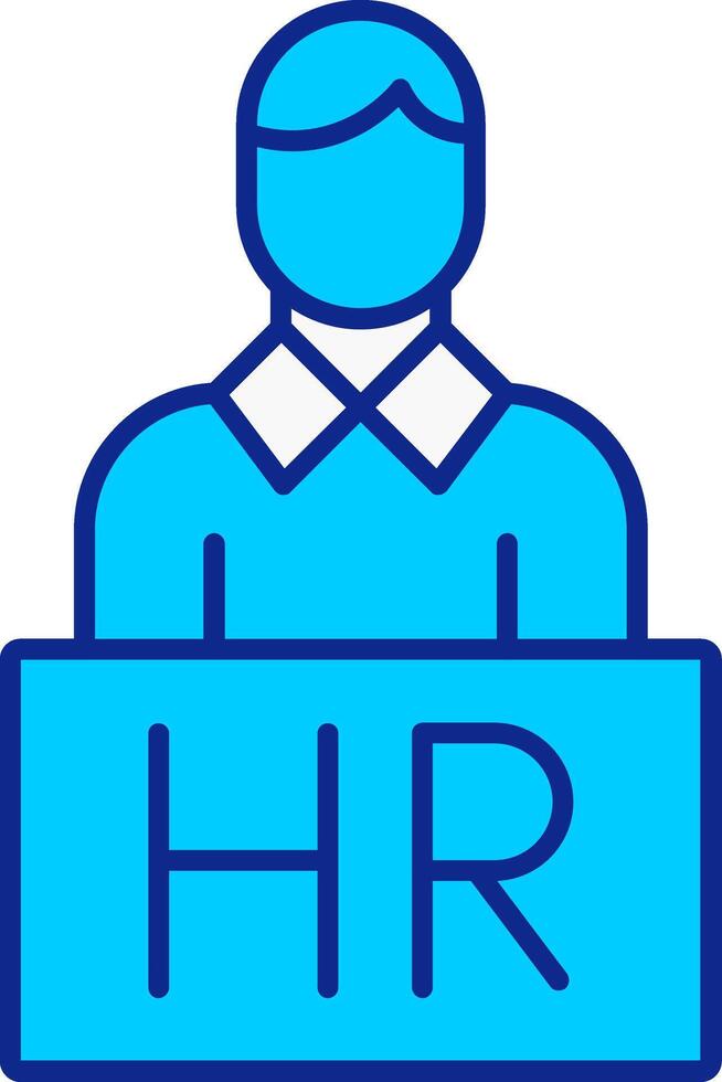 Human Resources Blue Filled Icon vector
