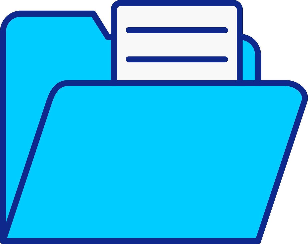 File Blue Filled Icon vector
