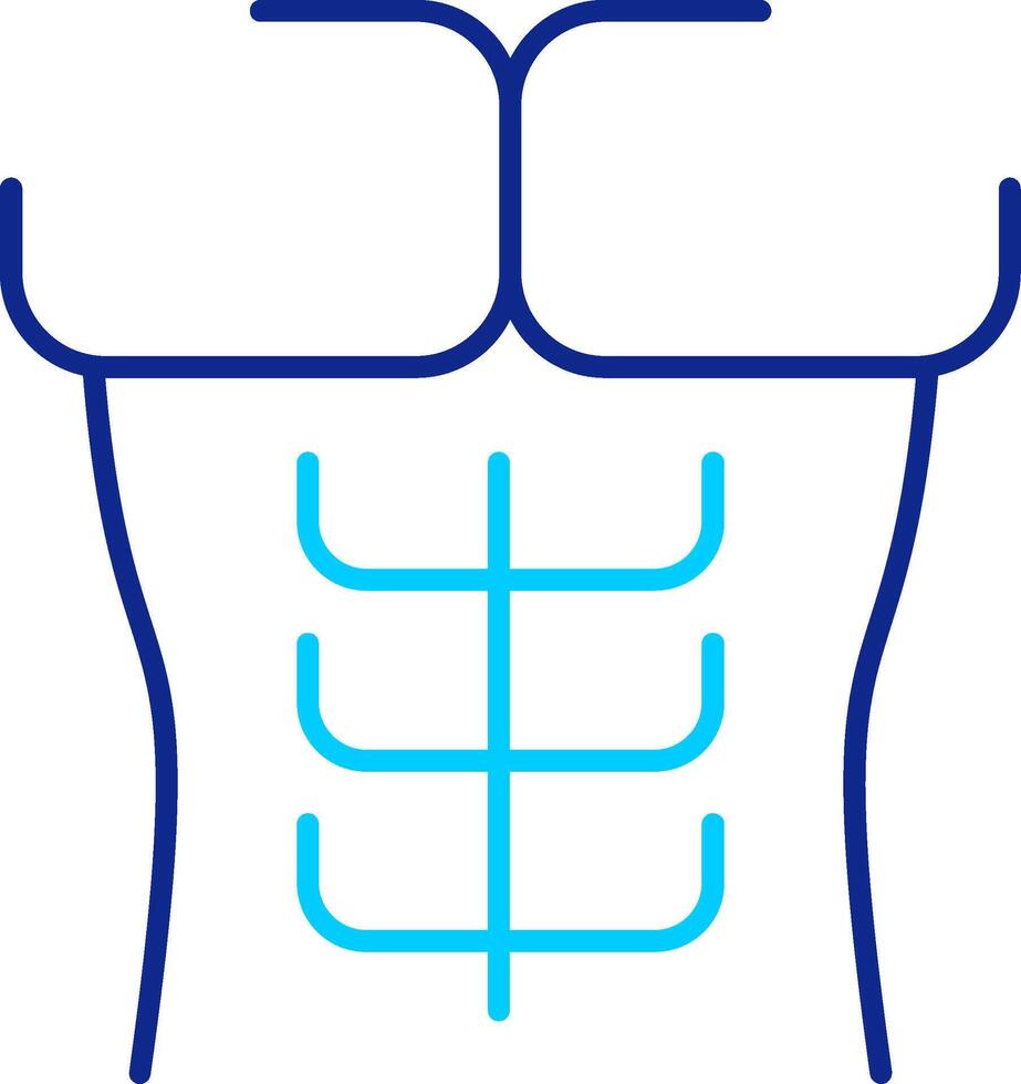 Six Pack Blue Filled Icon vector