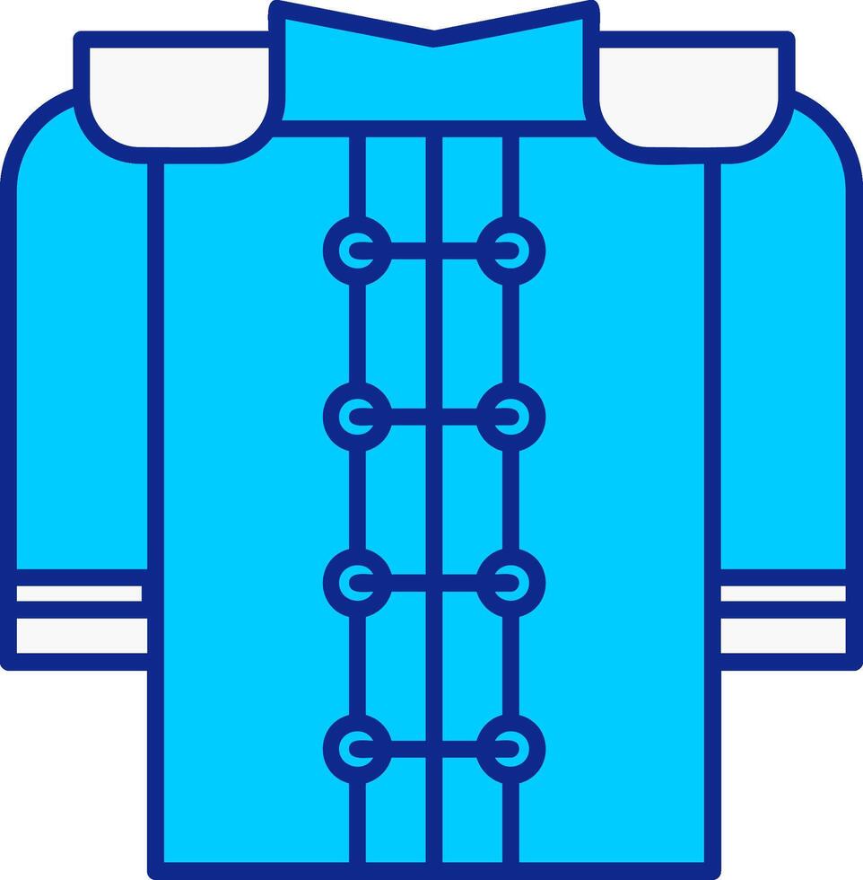 Marching Uniform Blue Filled Icon vector