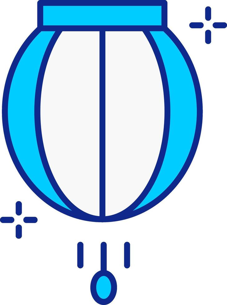 Lantern Blue Filled Icon vector