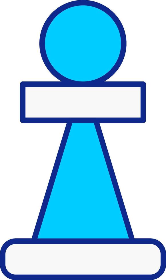 Pawn Blue Filled Icon vector