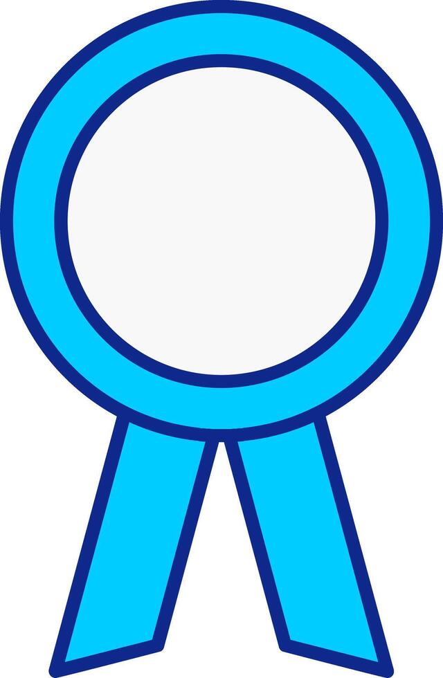 Achievement Blue Filled Icon vector
