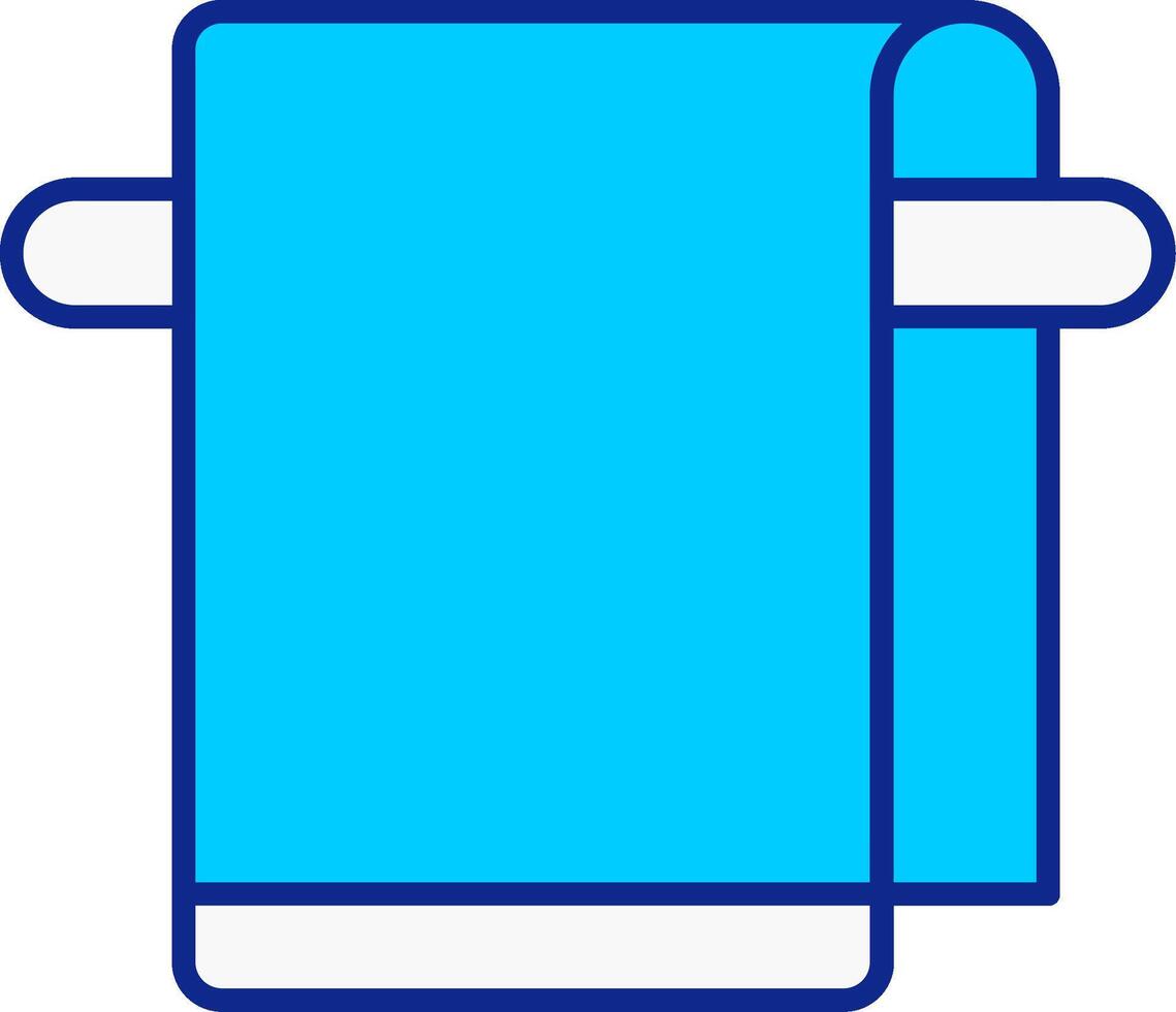 Towel Blue Filled Icon vector