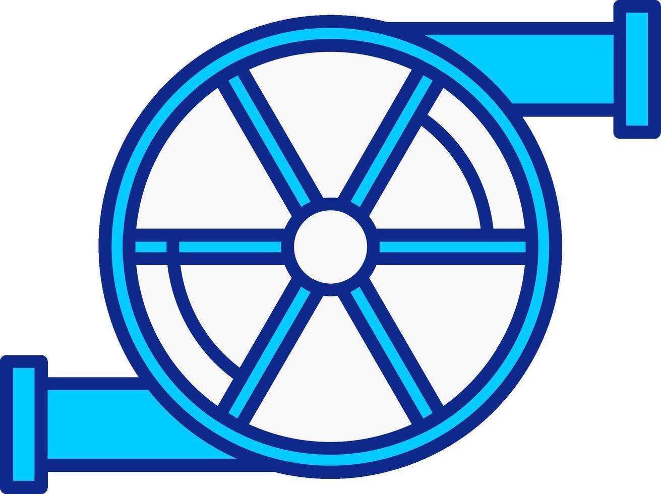 Turbo Blue Filled Icon vector