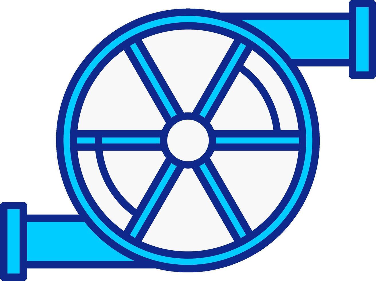 Turbo Blue Filled Icon vector