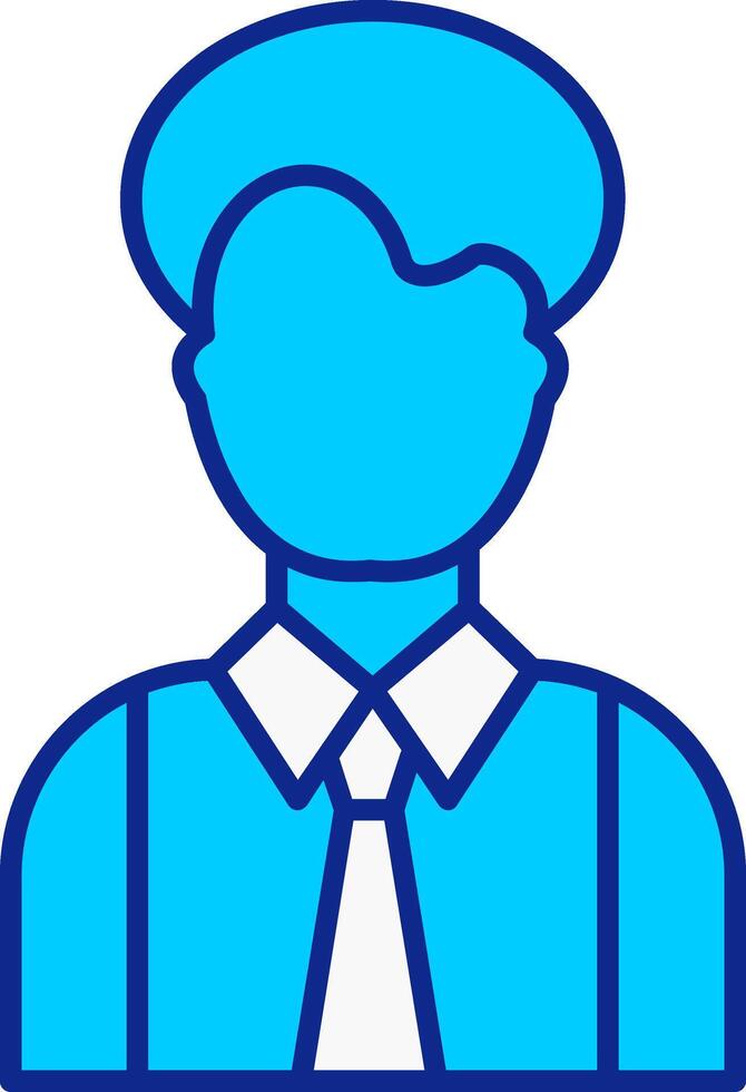 Person Blue Filled Icon vector
